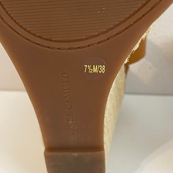 Vince Camuto Women's Leera Espadrilles Wedges Ankle Strap Sandals size 7.5 Tan - Picture 12 of 15